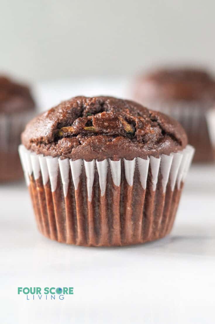 Keto Chocolate Zucchini Muffins - Low Carb Almond Flour Muffins!