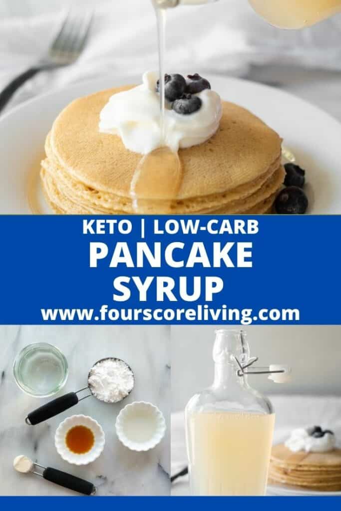 Keto Pancake Sirop Pinterest Pin Collage 