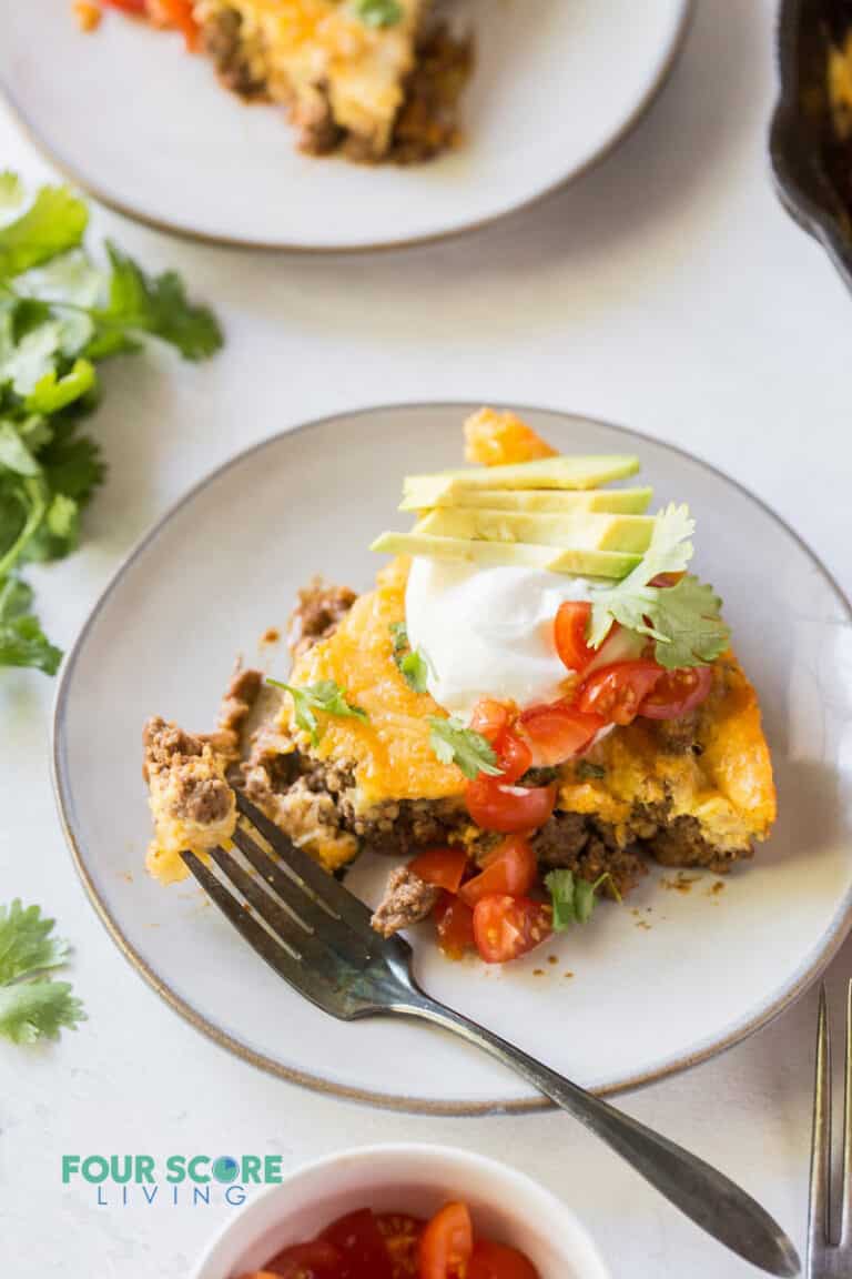 Keto Taco Pie - Four Score Living