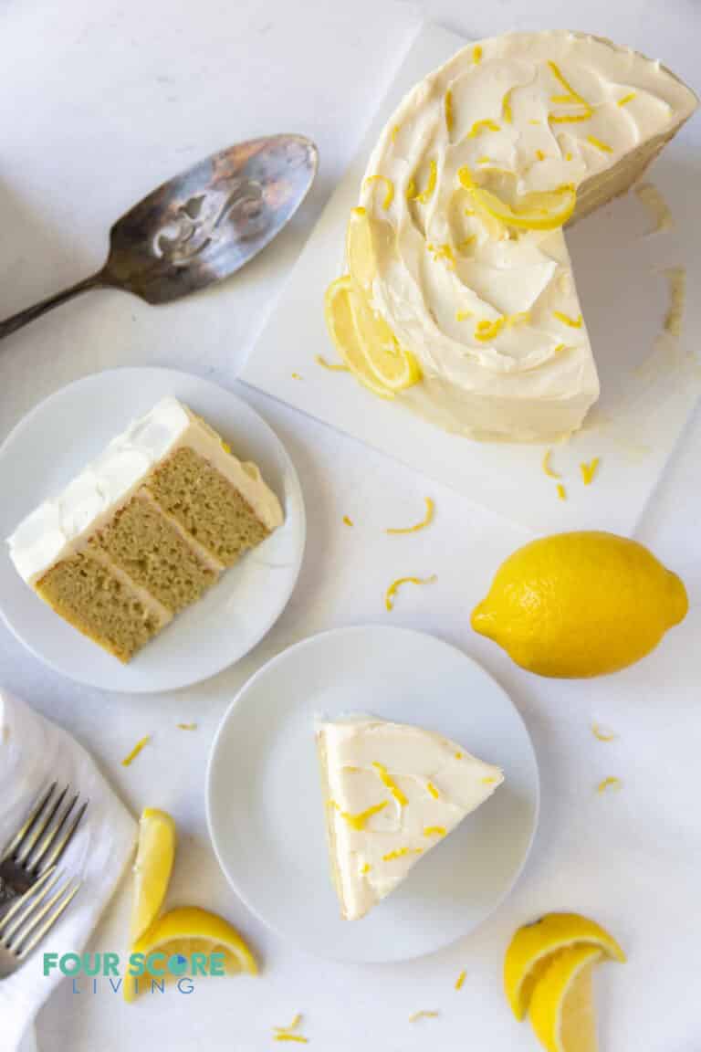 Keto Lemon Cake - Four Score Living