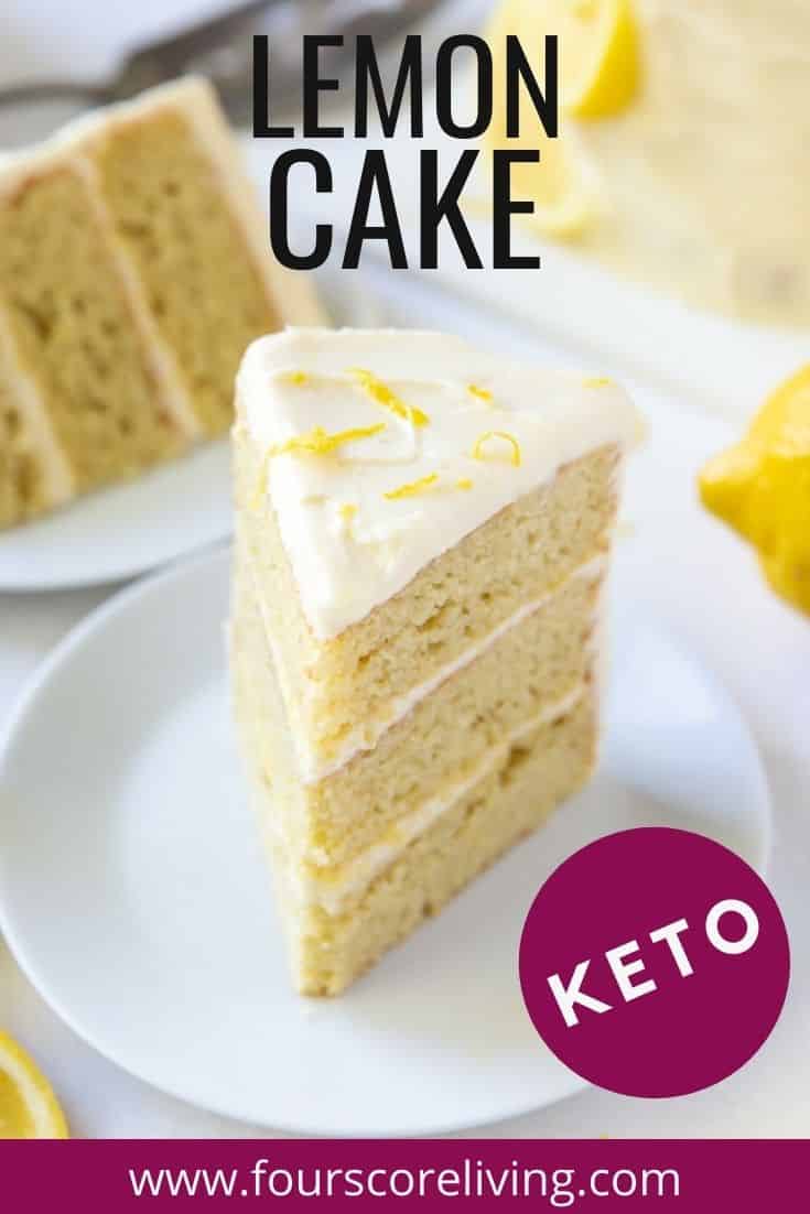 Keto Lemon Cake (Lemon Frosting Recipe Included)