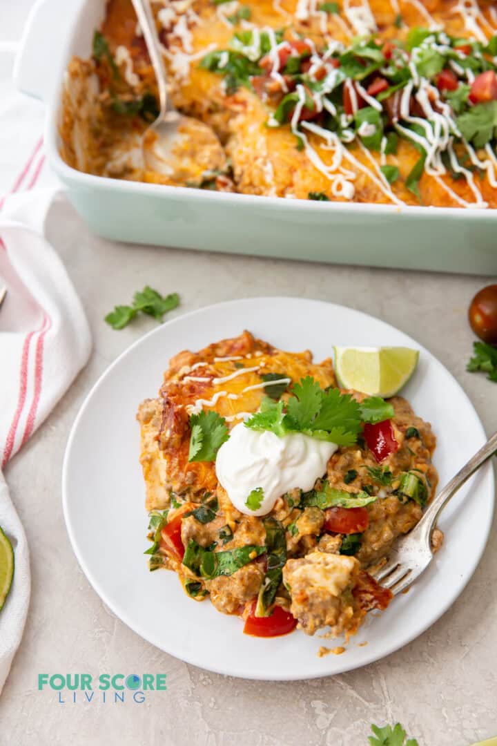 Keto Taco Casserole - Four Score Living