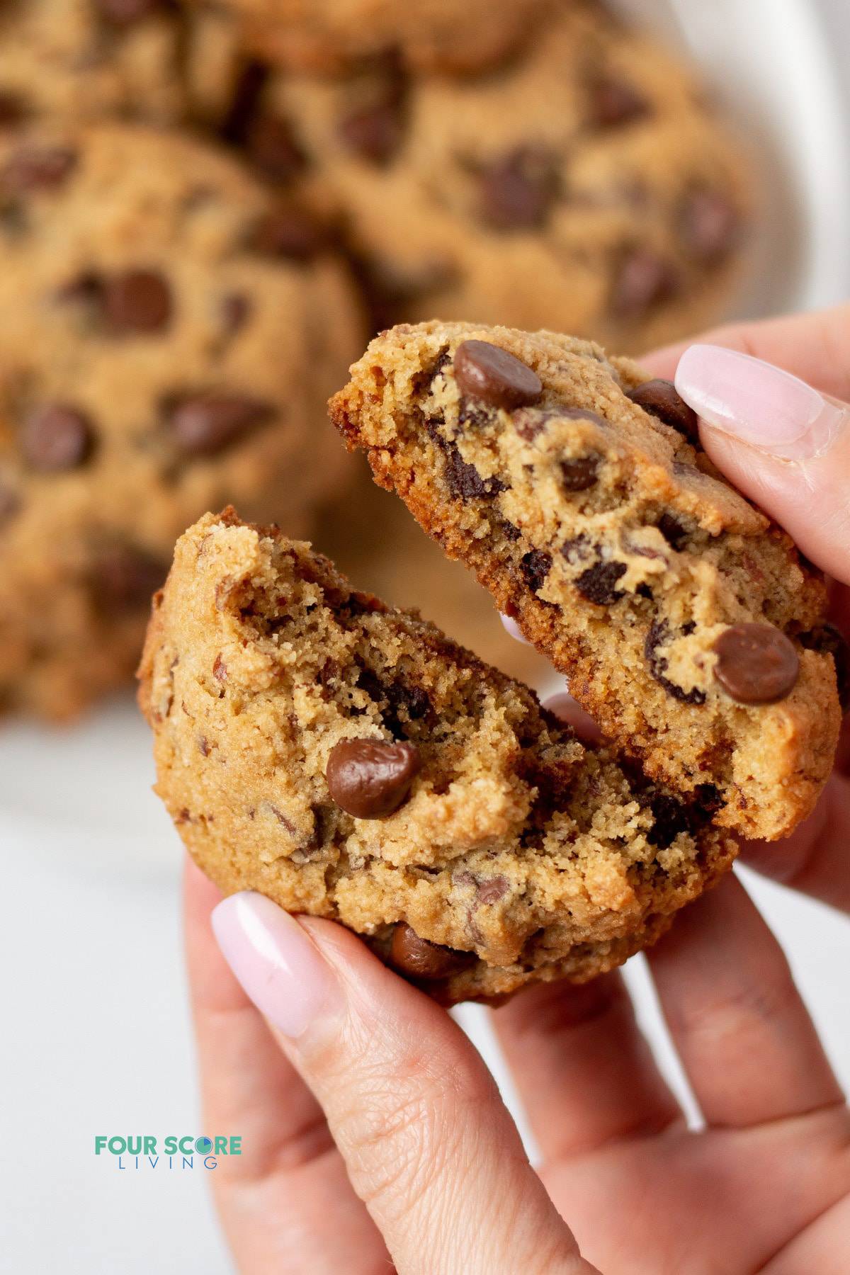 Giant Almond Flour Chocolate Chip Cookie - Flora & Vino